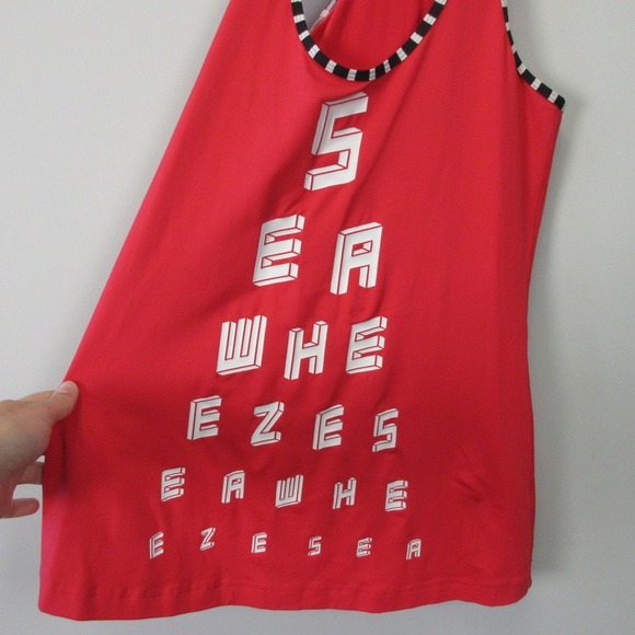 Lululemon Seawheeze Racerback 4 Tank Top Red Women CRB Cool Rare Stripe 112 - Picture 4 of 11